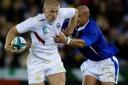 ON THE CHARGE: Iain Balshaw in action against Samoa during the 2003 World Cup finals, a match in which he scored a try