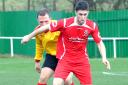 BRACE: Spencer Jordan (pictured) was on the scoresheet twice for Colne