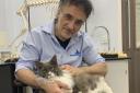 Noel Fitzpatrick with Lexie the cat Image: Neil Reading PR