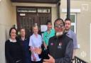 Salim Mulla with staff at Wilpshire's Hazeldene residential home.png
