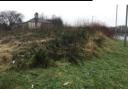The 'hummocky' piece of land near Burnley Barracks Station