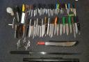 The knives were recovered from Burnley's knife bin