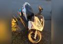 The bike which was seized by police yesterday