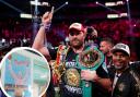 Tyson Fury chanted 'Lancashire, La, La La' after defeating Deontay Wilder (Photo: Chase Stevens/AP/PA, Inset: YouTube/The Overlap, Sky Bet)