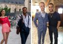 Lucien Laviscount and Dan Carter at The Firepit in St Annes, and a still from Emily in Paris