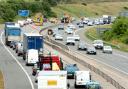 M65 closed after crash near Guide
