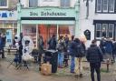 Film crews for the new Take That film outside Doe Bakehouse in Clitheroe