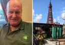 Douglas Smith has installed a 25ft Blackpool Tower replica in his back garden