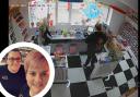 Lolipops, in Penwortham, CCTV. Inset is Lauren and Amy Elleray-Wilson.