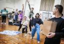 Georgie Buckland and the castof Claus the Musical in rehearsal (Picture: Pamela Raith)