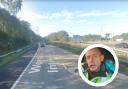 Delivery driver Ben Jones helped a woman who had crashed on the slip road