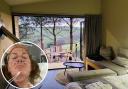 Sharon Eley (inset) is re-opening her glamping business, nearly a year after being attacked by a herd of cows