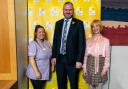 Andrew Stephenson MP (middle) at a Marie Curie event in Westminster
