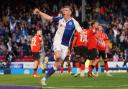 Hayden Carter scores Rovers' equalising goal against Luton Town