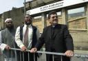 TOUR Moulana Sidat (Chairman of the Lancashire Council of Mosques), Salim Mulla (Secretary for the LCM) and The Reverend Simon Beasant (Chairman of the Lancashire Inter Faith Forum) survey the damage to the Duke of York