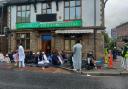 Worshippers at the Darussalam Education Centre  in Blackburn