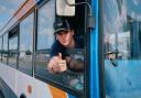 Alfie Cookson as a bus driver