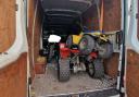 Quad bikes, e-bikes and a van have been seized