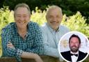 Gone Fishing stars, Bob Mortimer and Paul Whitehouse. Inset photo is comedian Lee Mack