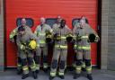 Members of the Lancashire Fire and Rescue Service Haslingden crew