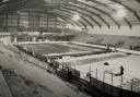 Blackburn Ice Arena nears completion, December 1990