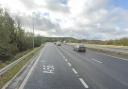 The A56 is currently closed due to a loose horse in the road