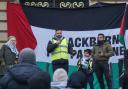 Pro-Palestine demonstrators gathered in Blackburn town centre to call for a ceasefire in Gaza.