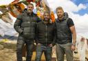 Paddy McGuinness, Chris Harris and Andrew ‘Freddie’ Flintoff during filming of Top Gear
