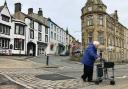 People, traffic, paving and road surfaces on Castle Street, Clitheroe. Pic: Robble MacDonald LDRS. Partner approved.