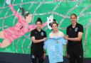 Millie Chandarana and Jade Richards  were joined Sue Smith at the National Football Museum.