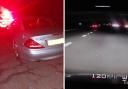 A man was stopped after he was caught driving at 120mph on the M55