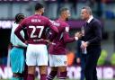 Burnley boss Nicky Hayen shakes hands with captain Kyle Walker after Sunday’s draw with West Ham United