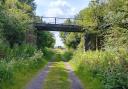 Old railway bridge along the line near Thornton