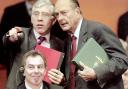 jack Straw with French president Jacques Chirac and Prime Minister Tony Blair