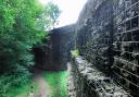The footpath by the dangerous wall