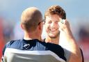 England’s Adam Lallana gets a cool down during a training session