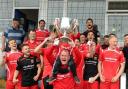 Colne celebrate their North West Counties League Premier Division title