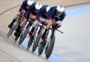 SLICK: GB's Ed Clancy, Steven Burke, Owain Doull and Sir Bradley Wiggins during the men's Men's Team Pursuit Qualifying at the Rio Olympic Velodrome