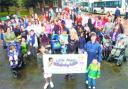 TODDLE ON: The walkers in Blackburn town centre