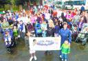 TODDLE ON: The walkers in Blackburn town centre