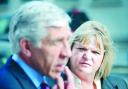 MOTHER: Sylvia Lancaster with Jack Straw outside the Ministry of Justice