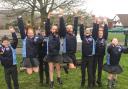 St Barnabas celebrate winning the Blackburn with Darwen Schools Orienteering title