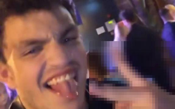 Lancashire Telegraph: CHUFFED: Alex Bain looked as though he was having a great night at his girlfriends 18th birthday Lancashire Telegraph: CHUFFED: Alex Bain looked as though he was having a great night at his girlfriends 18th birthday