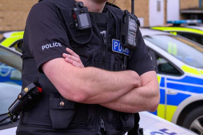 Stock image of a police officer