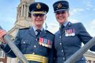 Commandant of the RAF Air Cadets, Air Cdre Tony Keeling and former squadron leader Emma Wolstenholme