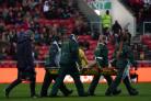 Ian Poveda was taken off on a stretcher in the 1-1 draw at Bristol City