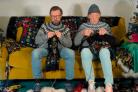 ‘I’m in stitches’ Ian McKellen knits festive jumpers with Abba's Björn Ulvaeus