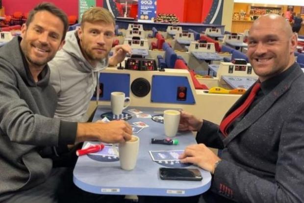 Lancashire Telegraph: Jamie Redknapp, Andrew ‘Freddie’ Flintoff, and Tyson Fury went to Lancashire to play bingo (Instagram/A League of Their Own)