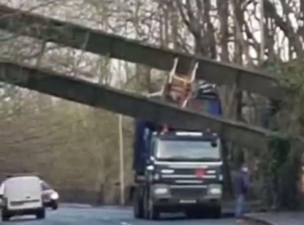 Historic bridge razed to ground after lorry crashes into it 