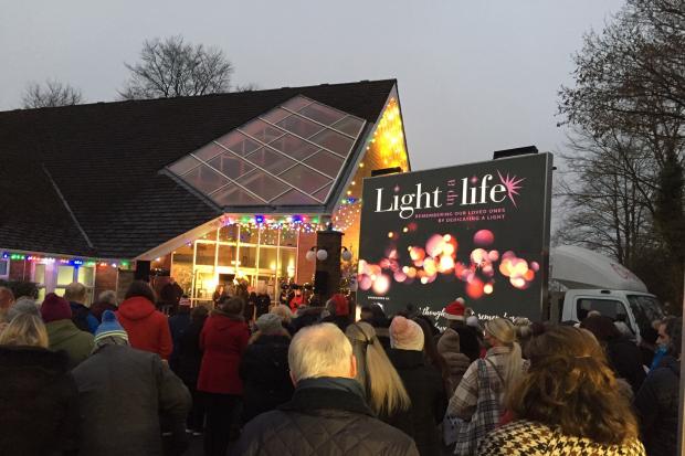 More than 500 people attended the Light Up A Life service at Pendleside Hospice